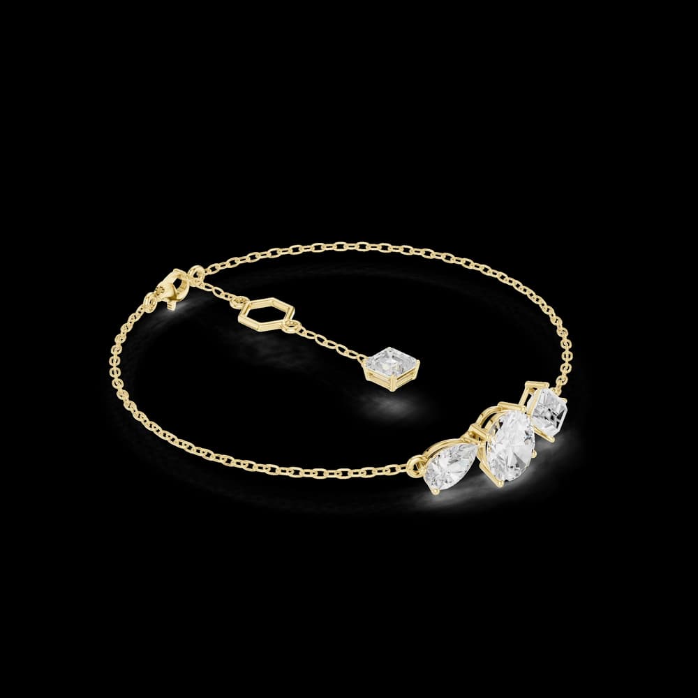 Oval Pear 3.25 Carat Lab Grown Diamond Bracelet - Image 4 Oval Pear 3.25 Carat Lab Grown Diamond Bracelet, view 4 of 6