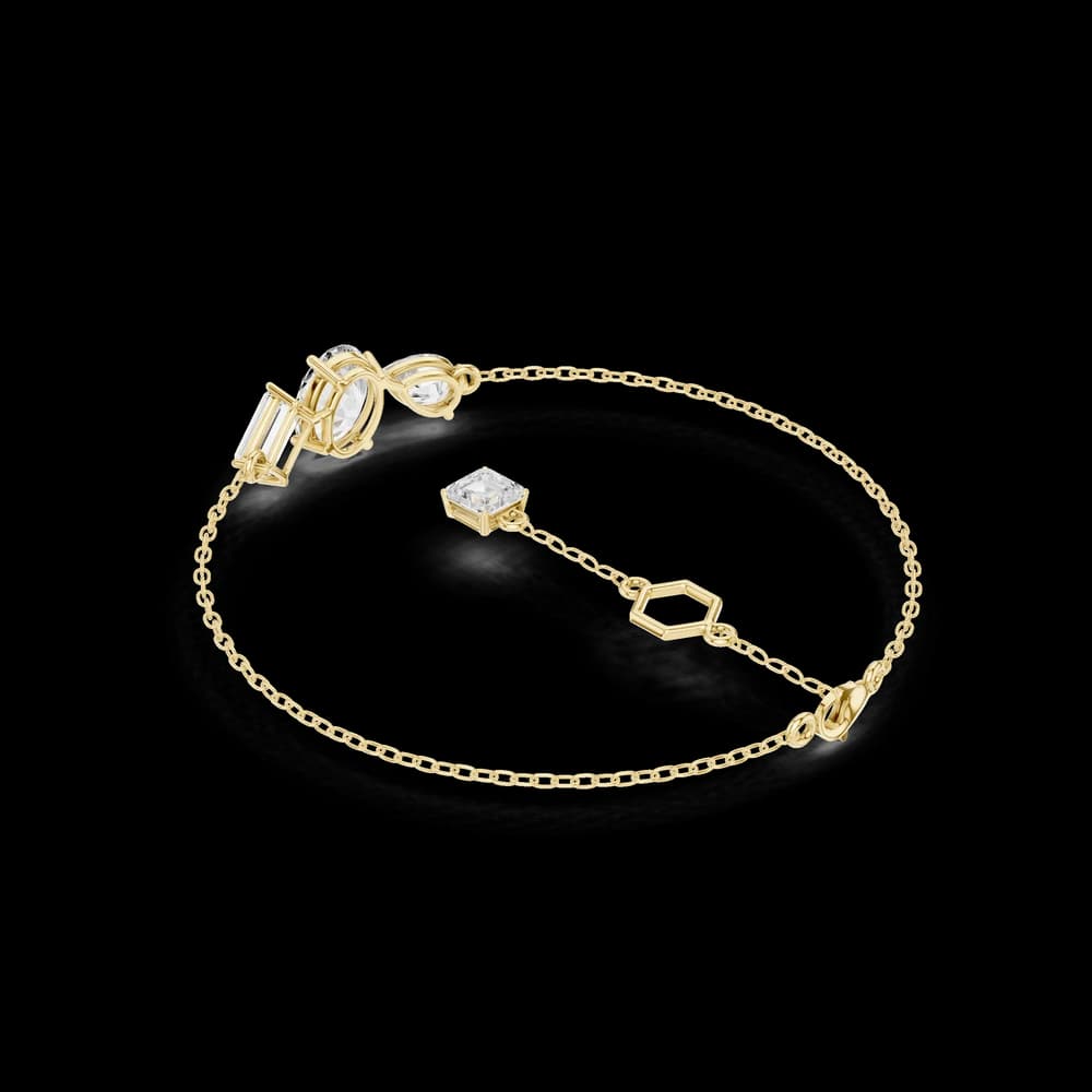 Oval Pear 3.25 Carat Lab Grown Diamond Bracelet - Image 5 Oval Pear 3.25 Carat Lab Grown Diamond Bracelet, view 5 of 6