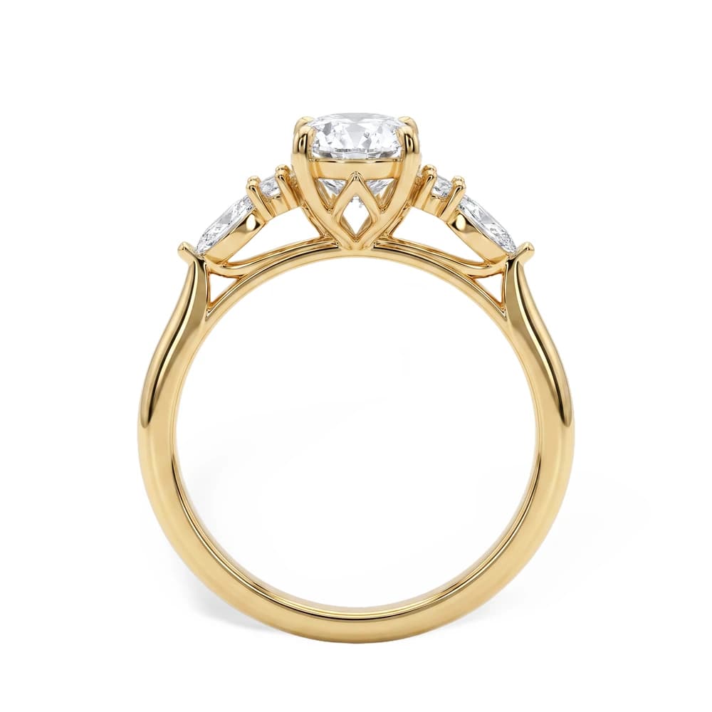 Oval Solitaire Marquise Accent Lab Grown Diamond - Image 5 Oval Solitaire Marquise Accent Lab Grown Diamond, view 5 of 5