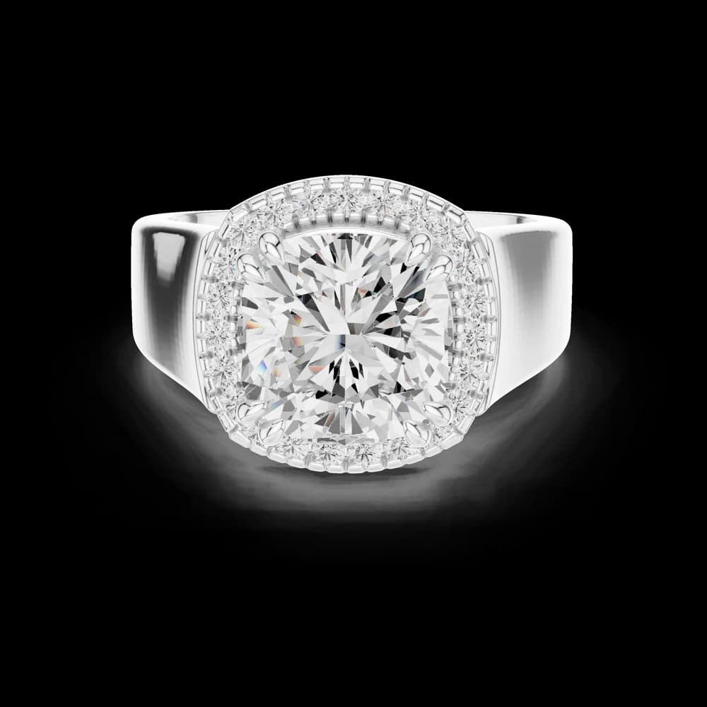 Pave Halo Lab Grown Diamond Ring - Image 4 Pave Halo Lab Grown Diamond Ring, view 4 of 12
