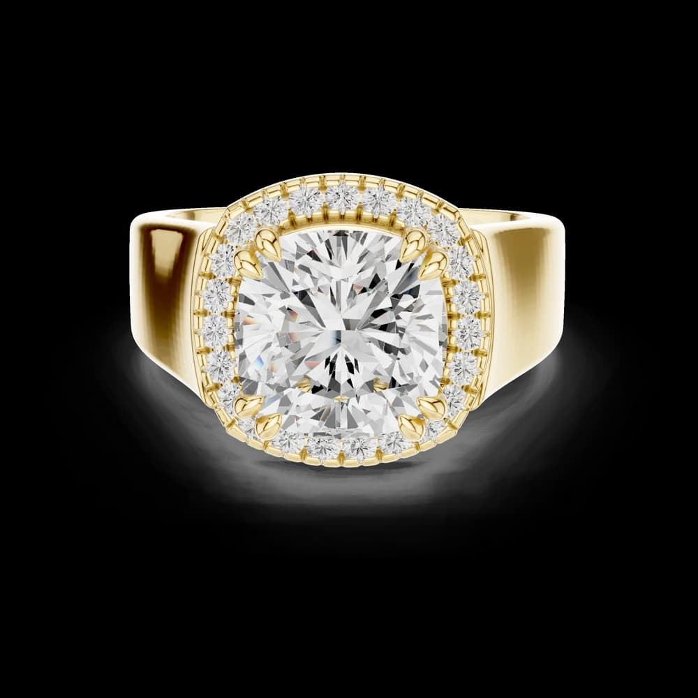 Pave Halo Lab Grown Diamond Ring - Image 5 Pave Halo Lab Grown Diamond Ring, view 5 of 12