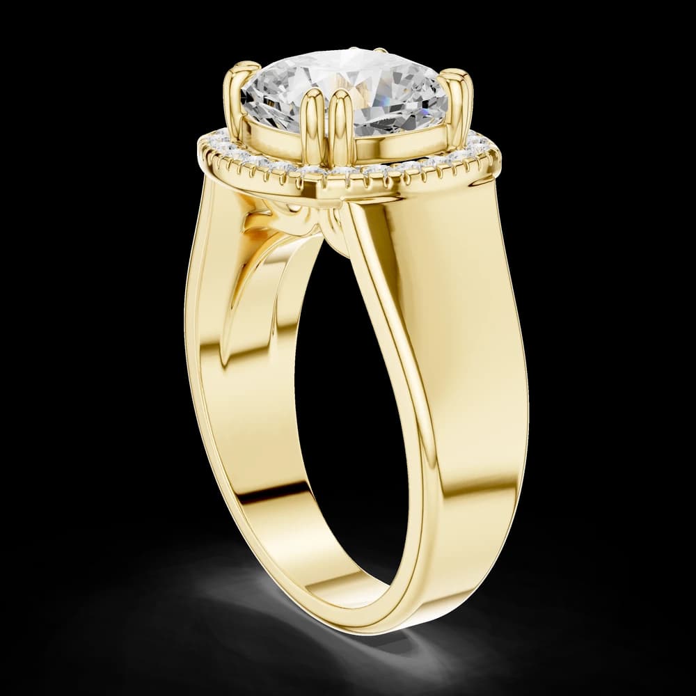 Pave Halo Lab Grown Diamond Ring - Image 10 Pave Halo Lab Grown Diamond Ring, view 10 of 12