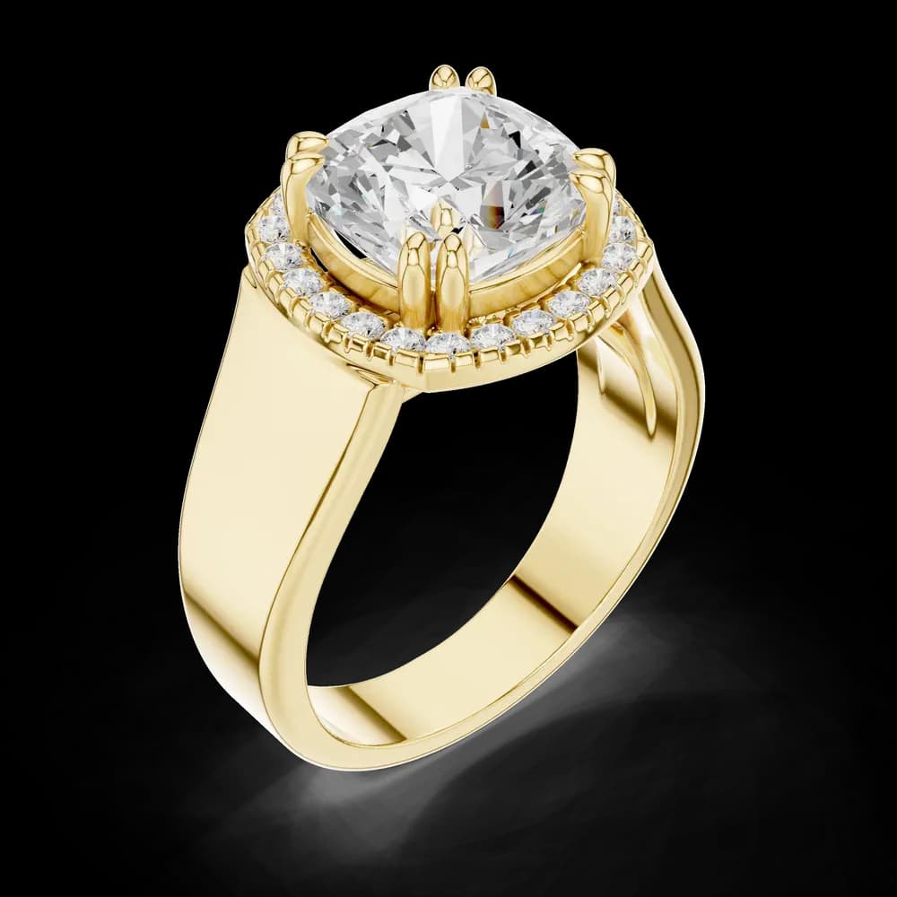 Pave Halo Lab Grown Diamond Ring - Image 7 Pave Halo Lab Grown Diamond Ring, view 7 of 12