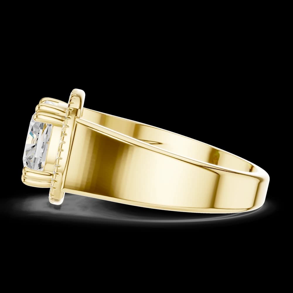 Pave Halo Lab Grown Diamond Ring - Image 8 Pave Halo Lab Grown Diamond Ring, view 8 of 12