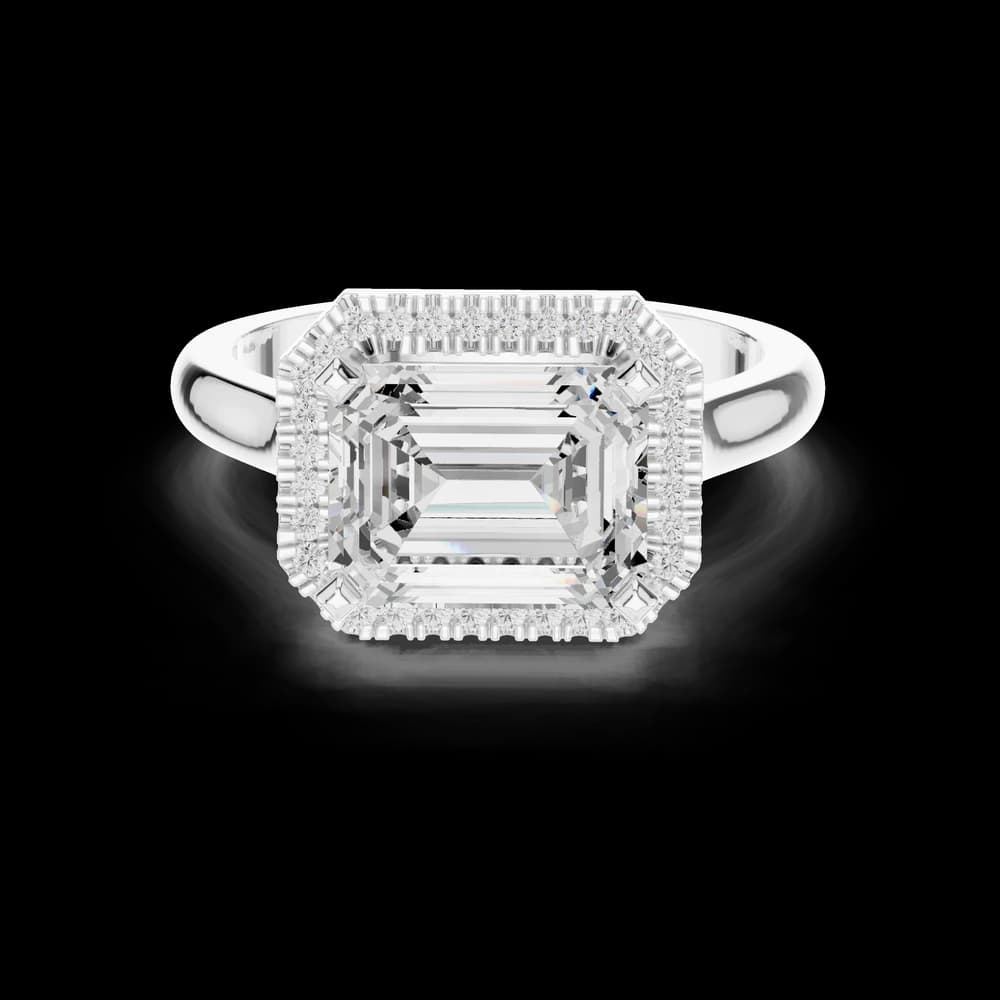 Peak Frost Lab Grown Diamond Cluster Band Ring - Image 5 Peak Frost Lab Grown Diamond Cluster Band Ring, view 5 of 9