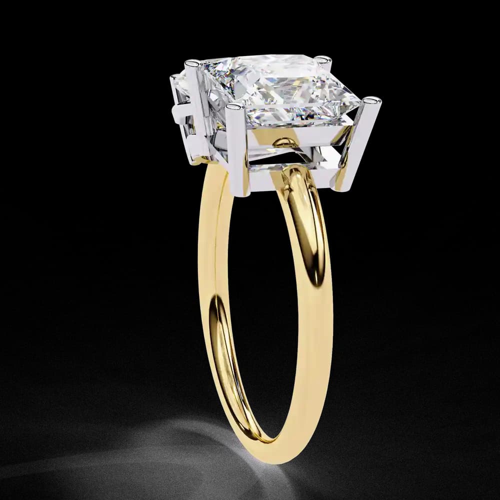Pear and Princess Toi et Moi Lab Grown Diamond Ring - Image 4 Pear and Princess Toi et Moi Lab Grown Diamond Ring, view 4 of 4