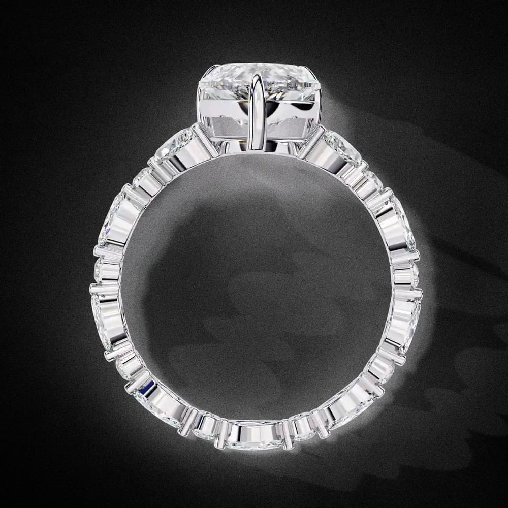 Statement Pear Cut Lab Grown Diamond Ring - Image 5 Statement Pear Cut Lab Grown Diamond Ring, view 5 of 7