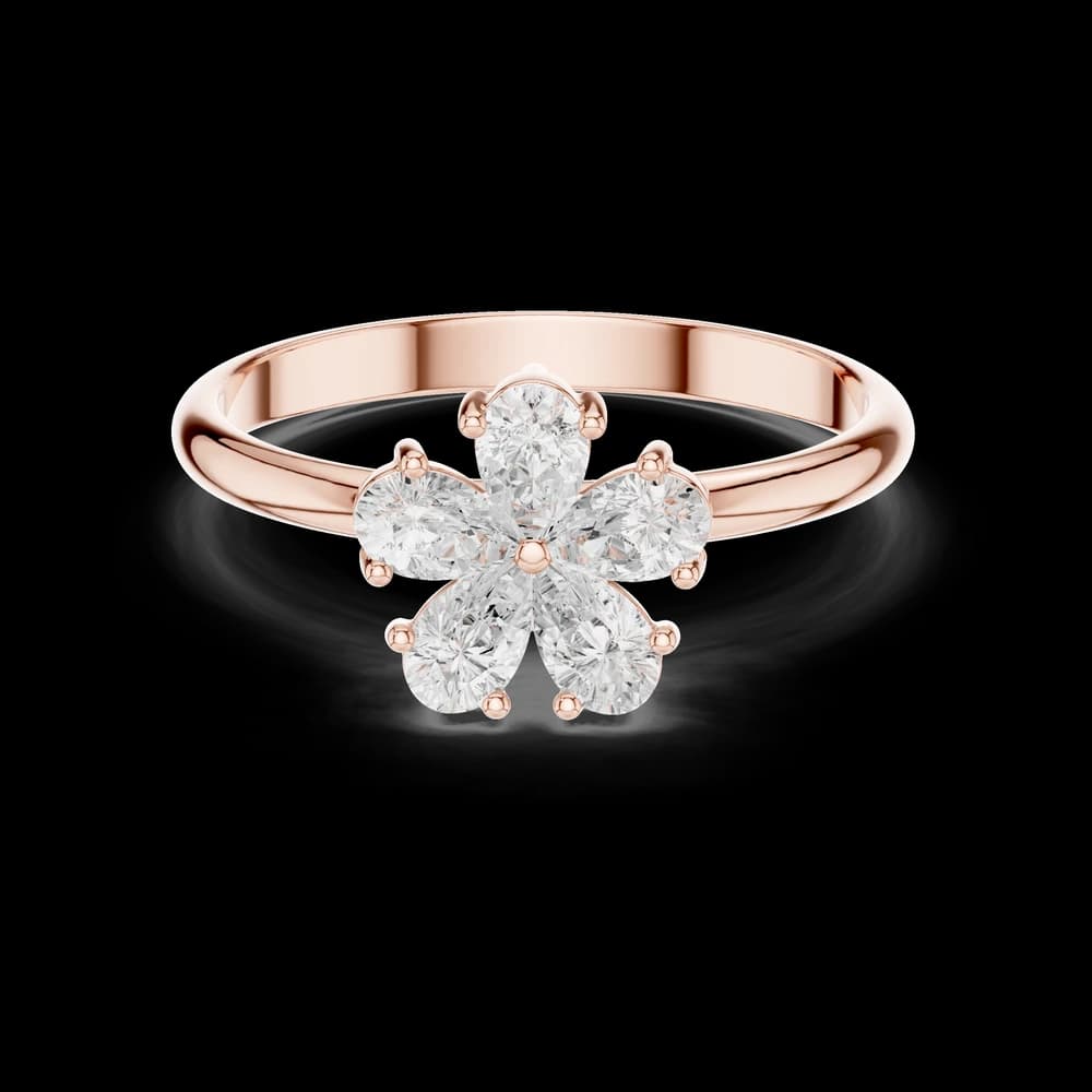 Floral Pear Blossom Lab Grown Diamond Ring - Image 1 Floral Pear Blossom Lab Grown Diamond Ring, view 1 of 6