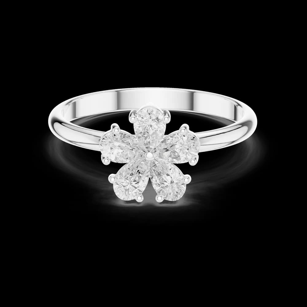Floral Pear Blossom Lab Grown Diamond Ring - Image 2 Floral Pear Blossom Lab Grown Diamond Ring, view 2 of 6