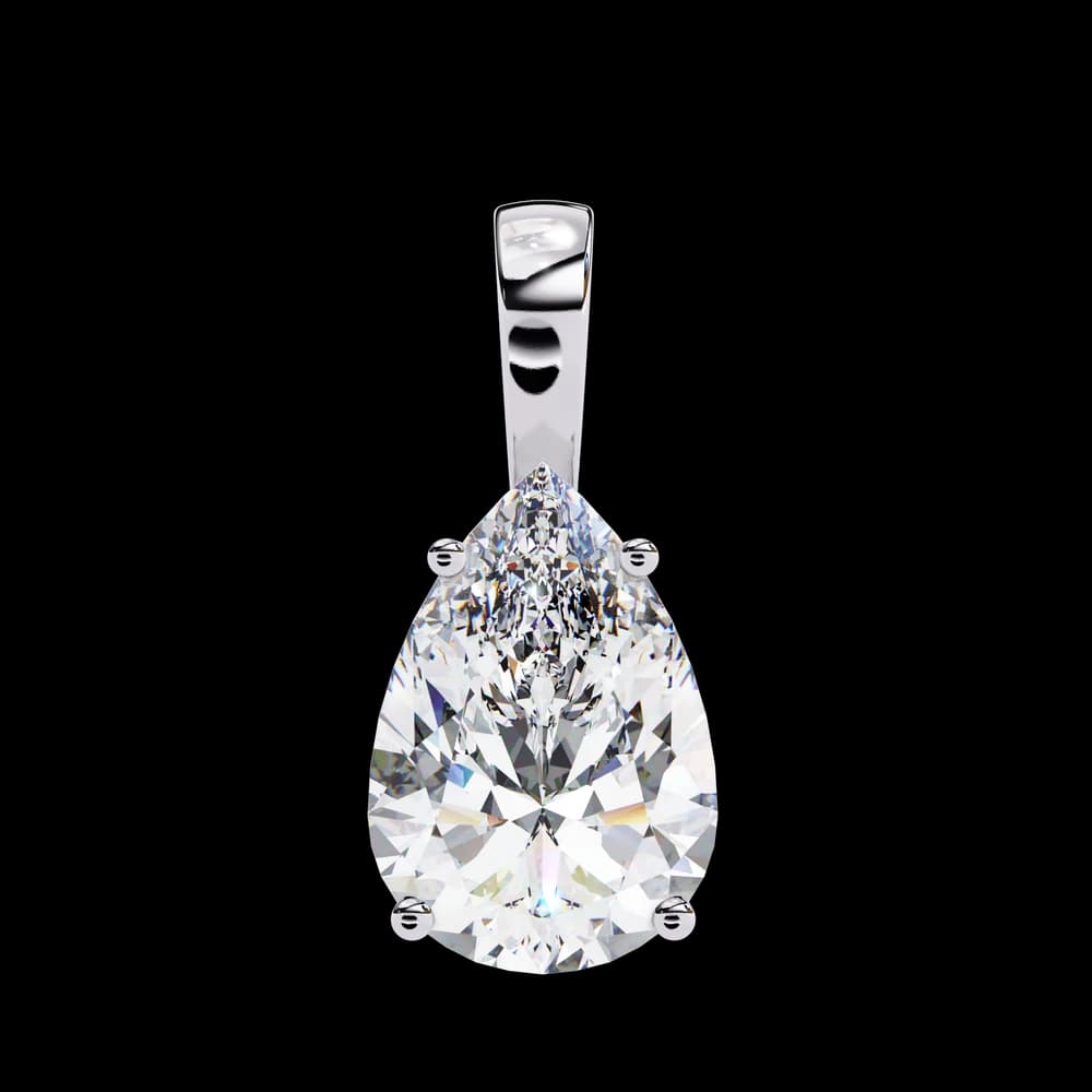 Pear-Shaped Lab Grown Diamond Pendant - Image 1 Pear-Shaped Lab Grown Diamond Pendant, view 1 of 16