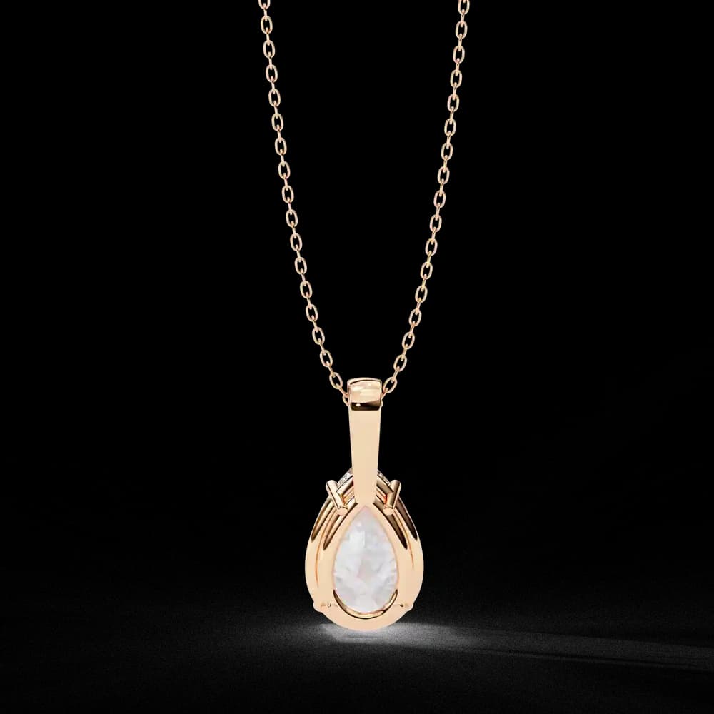 Pear-Shaped Lab Grown Diamond Pendant - Image 15 Pear-Shaped Lab Grown Diamond Pendant, view 15 of 16