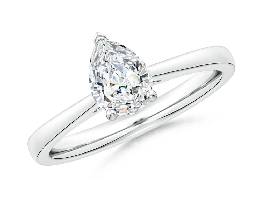 Pear-Shaped Lab Grown Diamond Solitaire Ring - Image 5 Pear-Shaped Lab Grown Diamond Solitaire Ring, view 5 of 5