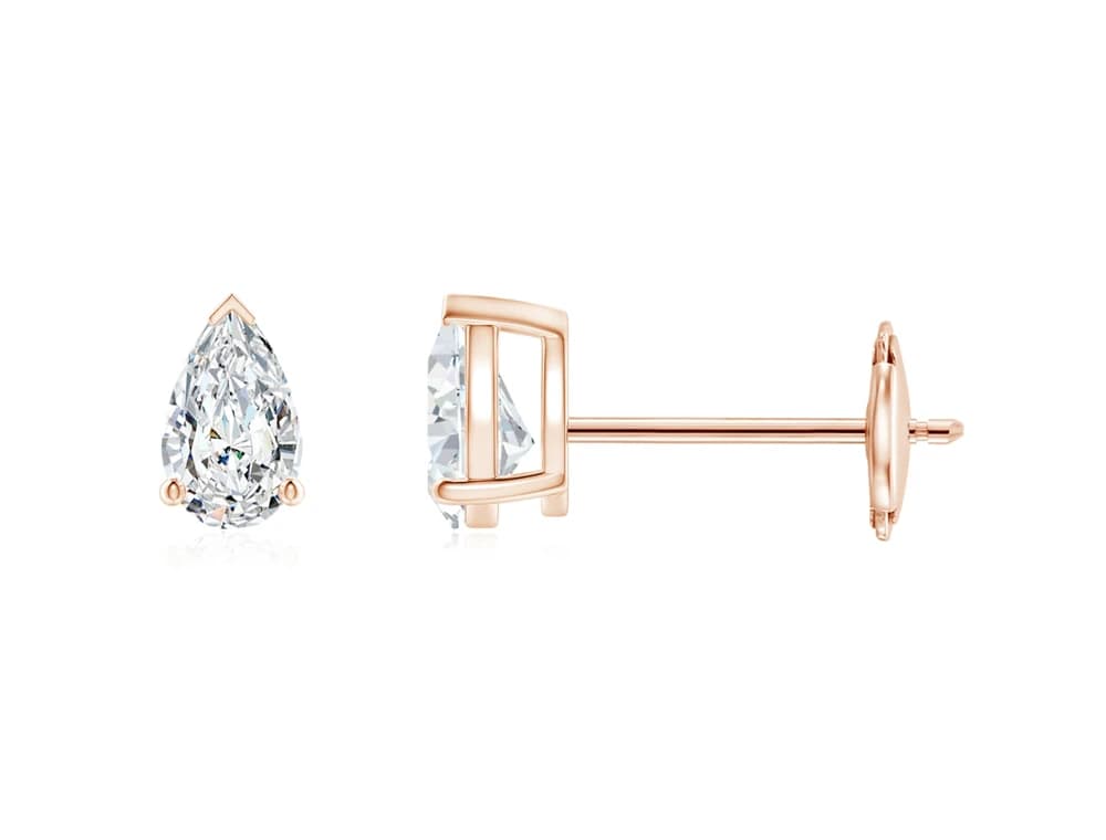 Pear Shaped Solitaire Studs - Image 2 Pear Shaped Solitaire Studs, view 2 of 3
