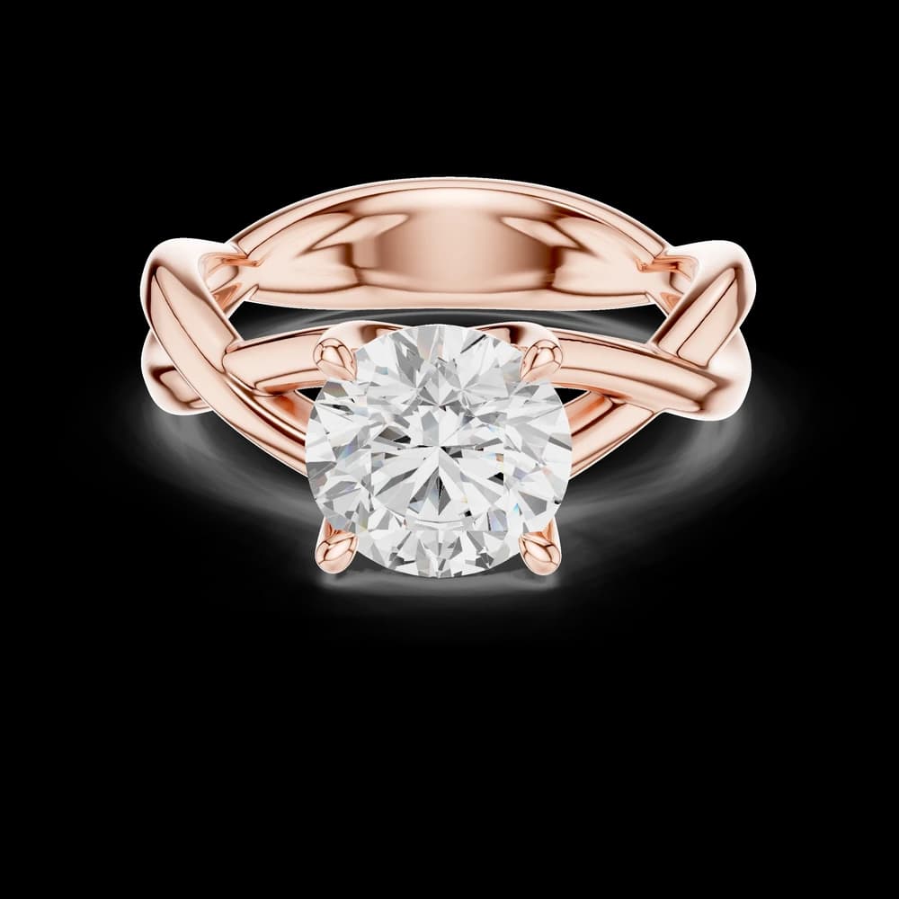 Classic Twist Round Lab Grown Diamond Ring - Image 1 Classic Twist Round Lab Grown Diamond Ring, view 1 of 6