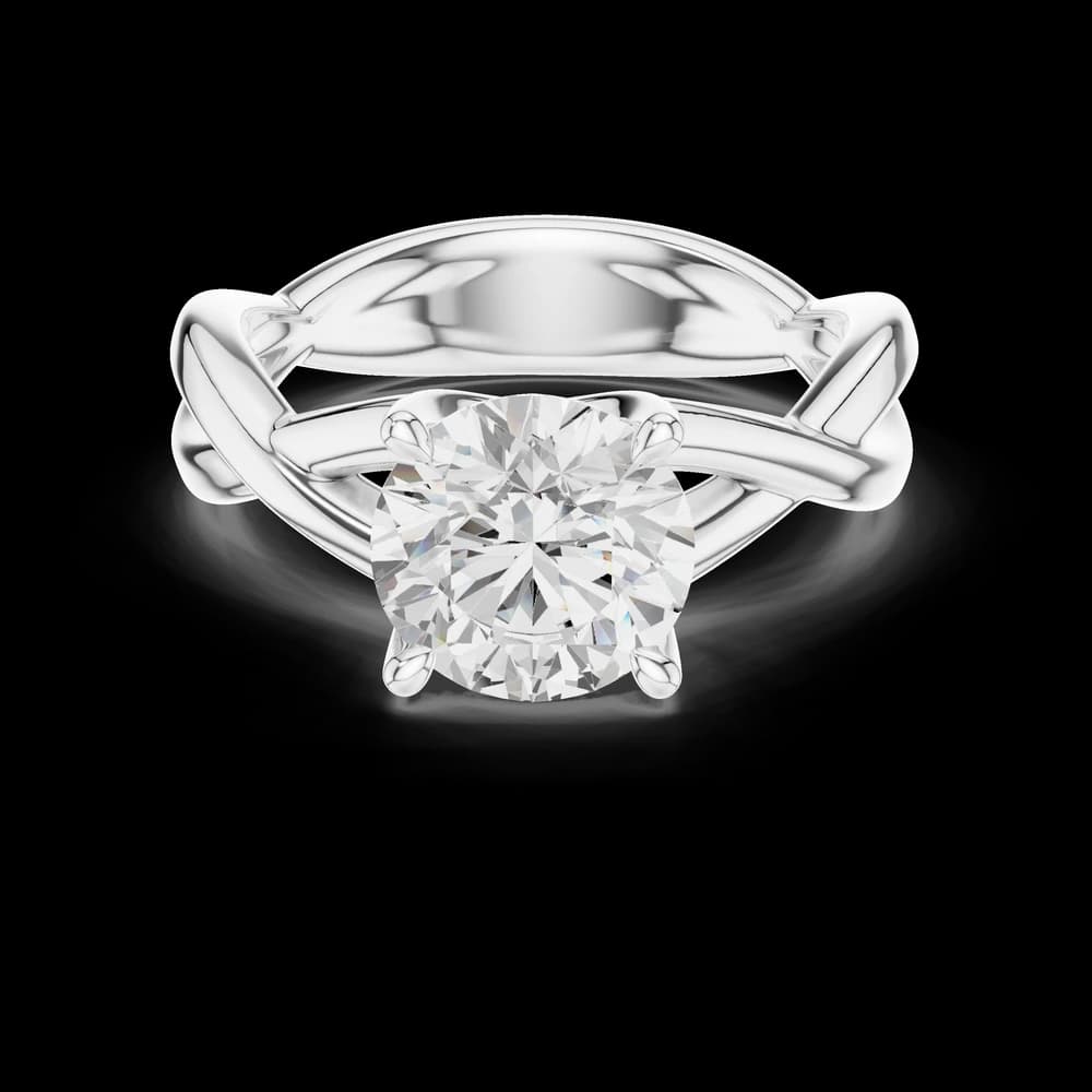 Classic Twist Round Lab Grown Diamond Ring - Image 2 Classic Twist Round Lab Grown Diamond Ring, view 2 of 6