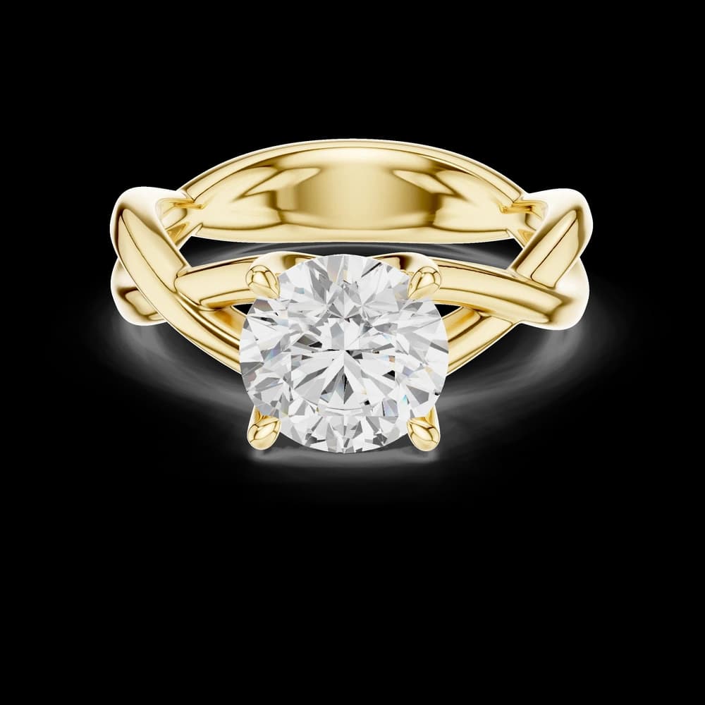Classic Twist Round Lab Grown Diamond Ring - Image 3 Classic Twist Round Lab Grown Diamond Ring, view 3 of 6