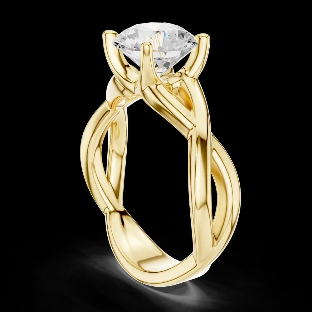 Classic Twist Round Lab Grown Diamond Ring - Image 4 Classic Twist Round Lab Grown Diamond Ring, view 4 of 6