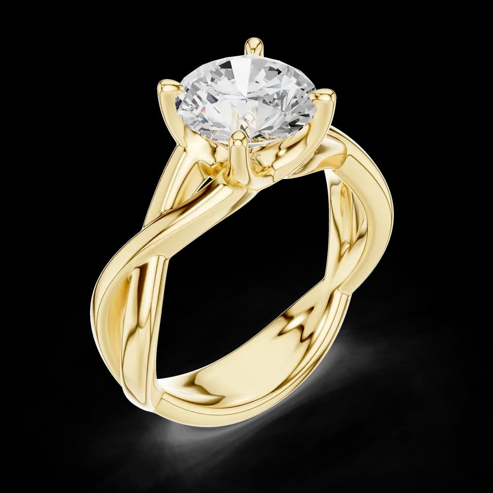 Classic Twist Round Lab Grown Diamond Ring - Image 5 Classic Twist Round Lab Grown Diamond Ring, view 5 of 6