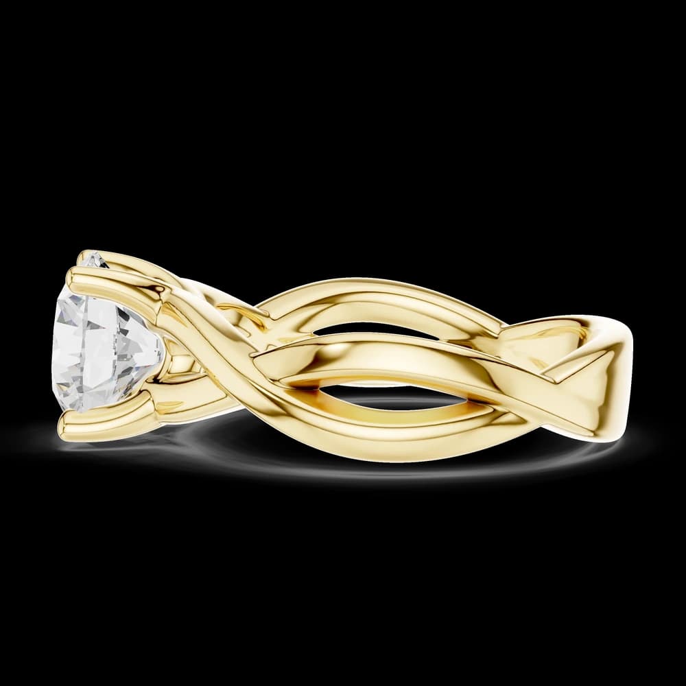 Classic Twist Round Lab Grown Diamond Ring - Image 6 Classic Twist Round Lab Grown Diamond Ring, view 6 of 6