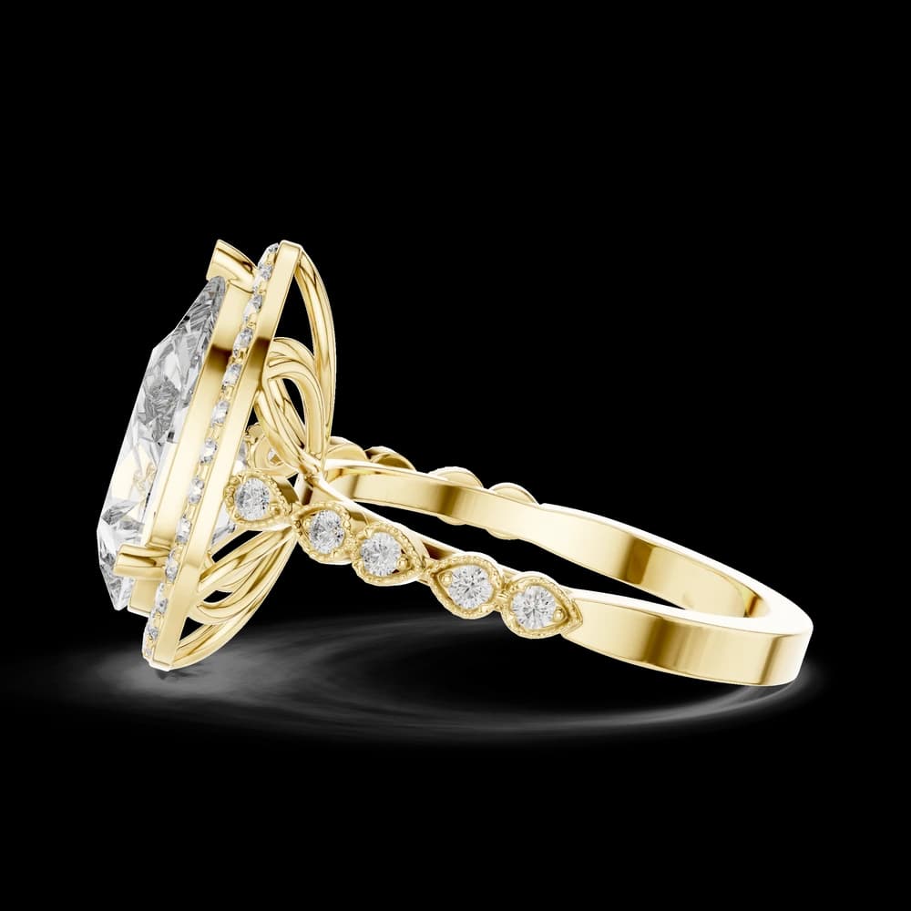 Pebble Beach Lab Grown Diamond Beaded Ring - Image 6 Pebble Beach Lab Grown Diamond Beaded Ring, view 6 of 6