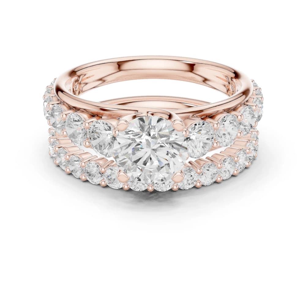 Pebble Beach Lab Grown Diamond Crescent Gallery Ring - Image 1 Pebble Beach Lab Grown Diamond Crescent Gallery Ring, view 1 of 9