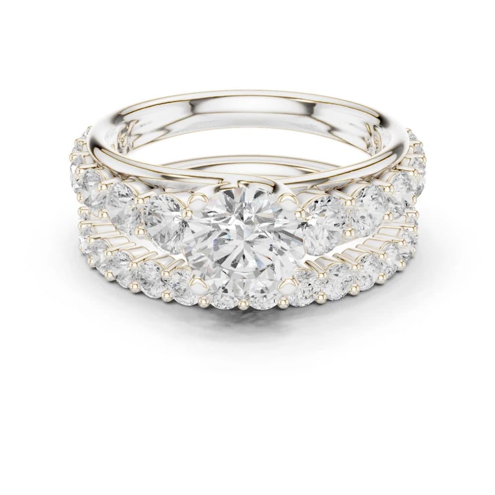 Pebble Beach Lab Grown Diamond Crescent Gallery Ring - Image 2 Pebble Beach Lab Grown Diamond Crescent Gallery Ring, view 2 of 9