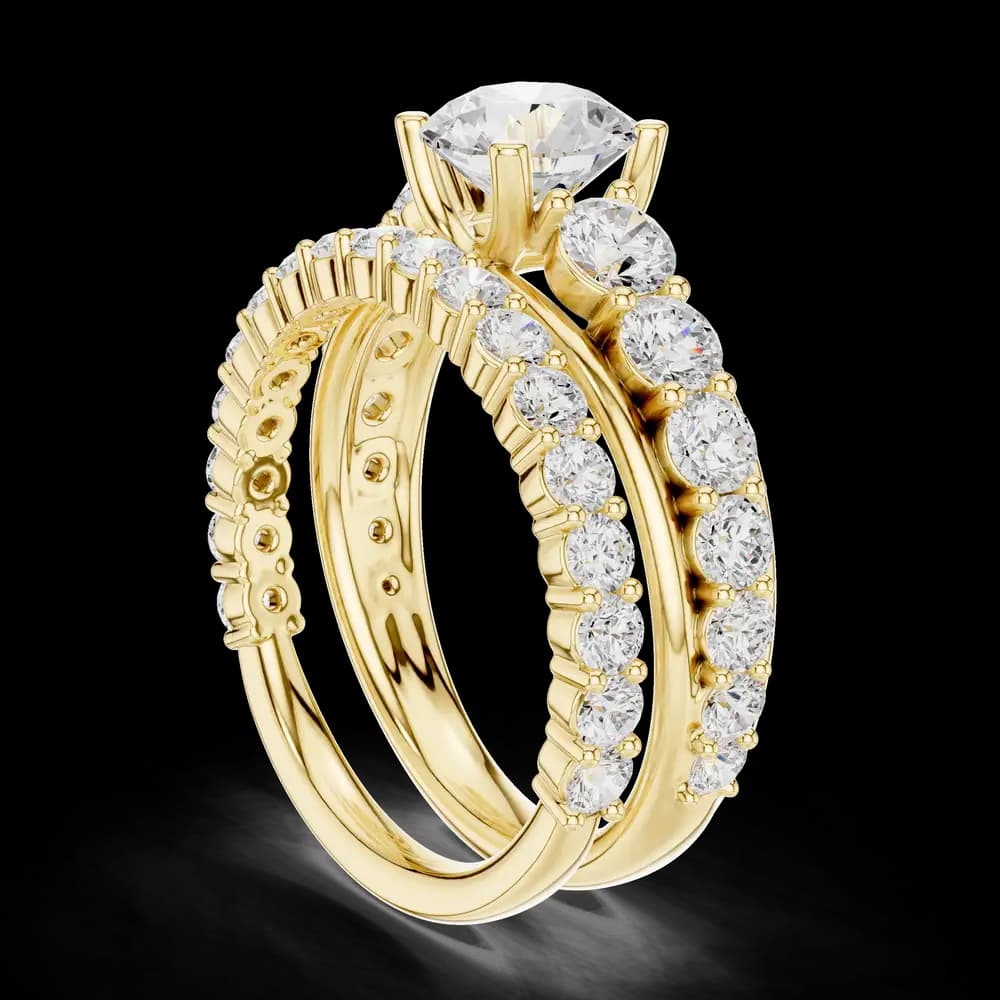 Pebble Beach Lab Grown Diamond Crescent Gallery Ring - Image 7 Pebble Beach Lab Grown Diamond Crescent Gallery Ring, view 7 of 9