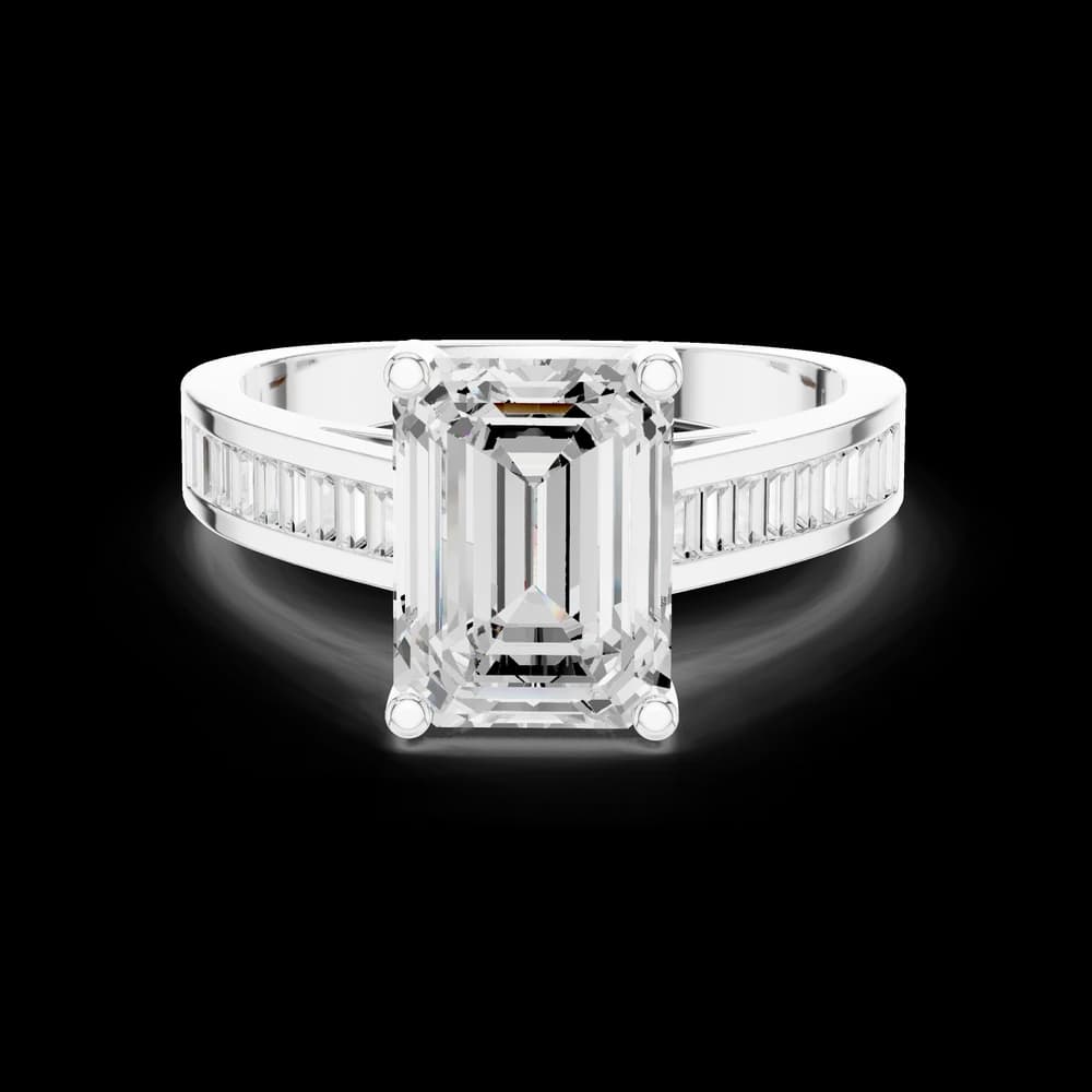 Pebbled Edge Lab Grown Diamond Ring - Image 2 Pebbled Edge Lab Grown Diamond Ring, view 2 of 6