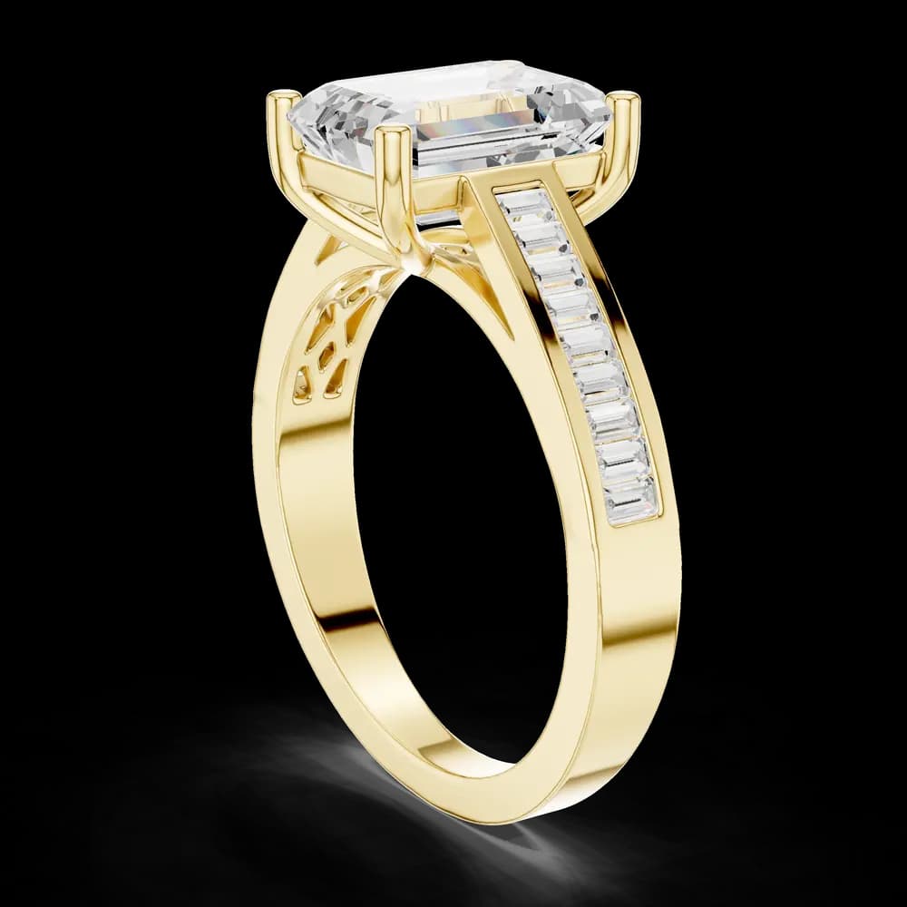 Pebbled Edge Lab Grown Diamond Ring - Image 4 Pebbled Edge Lab Grown Diamond Ring, view 4 of 6