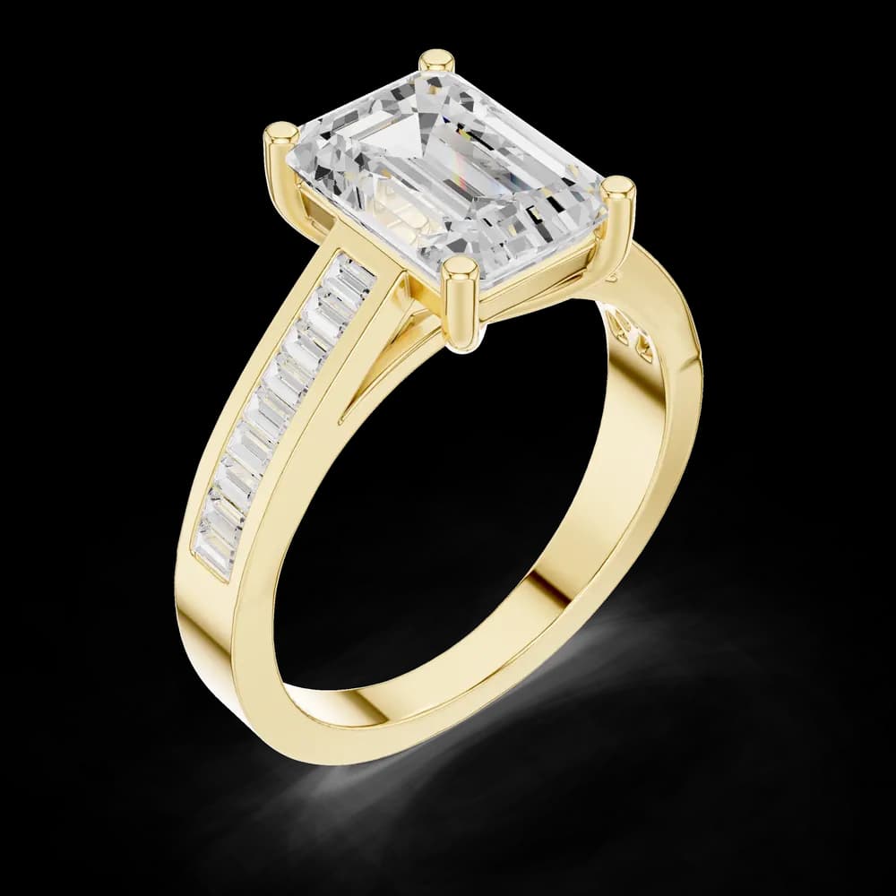 Pebbled Edge Lab Grown Diamond Ring - Image 5 Pebbled Edge Lab Grown Diamond Ring, view 5 of 6