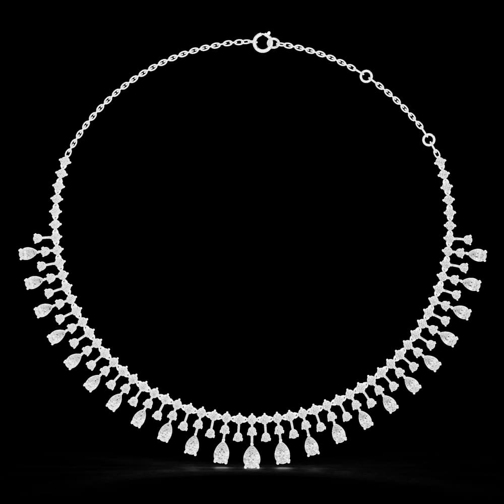 Peerless Spherical Pear Lab Grown Necklace - Image 2 Peerless Spherical Pear Lab Grown Necklace, view 2 of 6