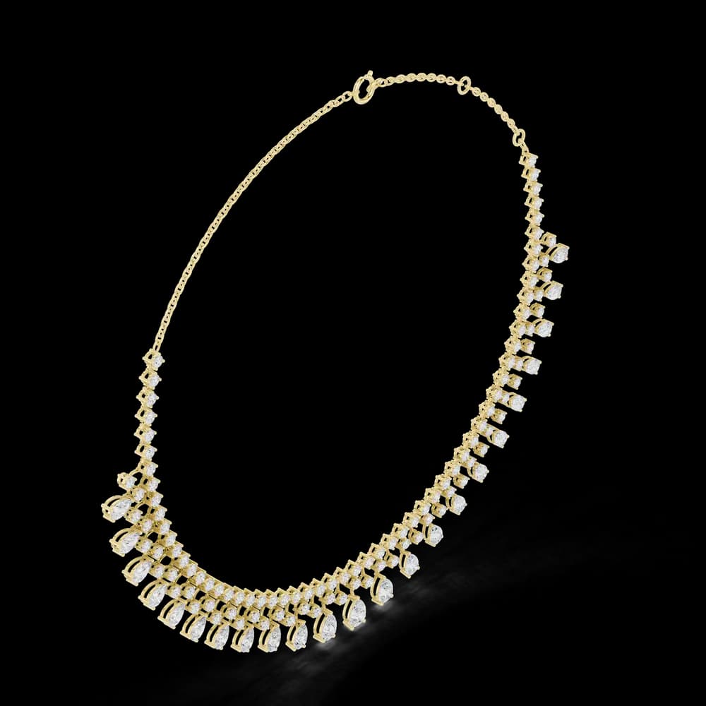 Peerless Spherical Pear Lab Grown Necklace - Image 4 Peerless Spherical Pear Lab Grown Necklace, view 4 of 6