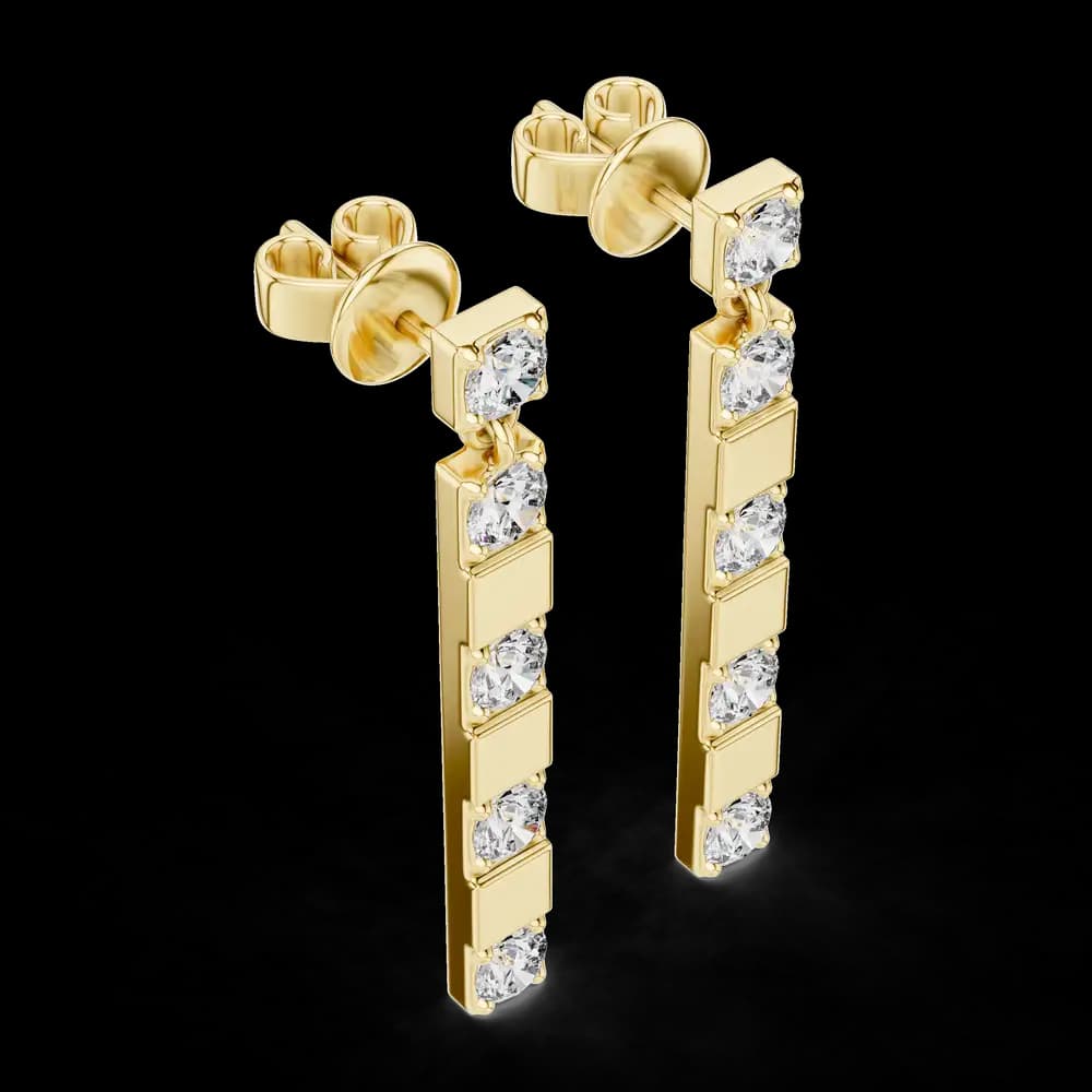 Petal Blossom Lab Grown Diamond Earrings - Image 3 Petal Blossom Lab Grown Diamond Earrings, view 3 of 4