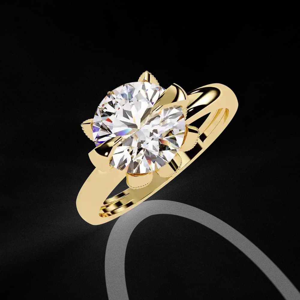 Petal Hidden Halo Rose Gold Engagement Ring - Image 1 Petal Hidden Halo Rose Gold Engagement Ring, view 1 of 5