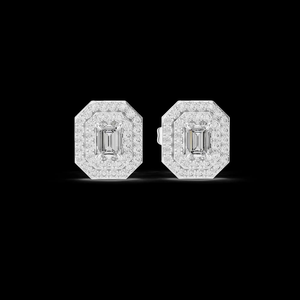 Petite Floral lab grown diamond earring - Image 2 Petite Floral lab grown diamond earring, view 2 of 6