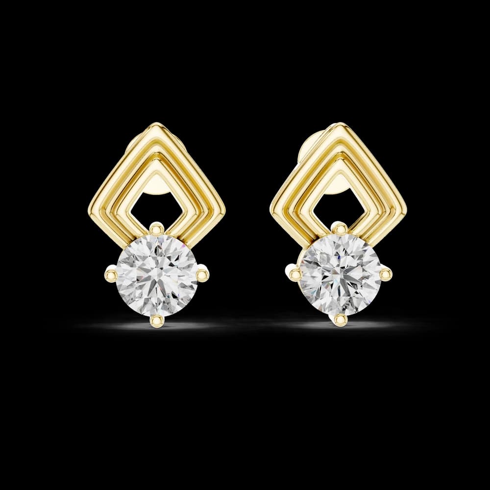 Petite Stylish Lab Grown Diamond Earrings - Image 1 Petite Stylish Lab Grown Diamond Earrings, view 1 of 2