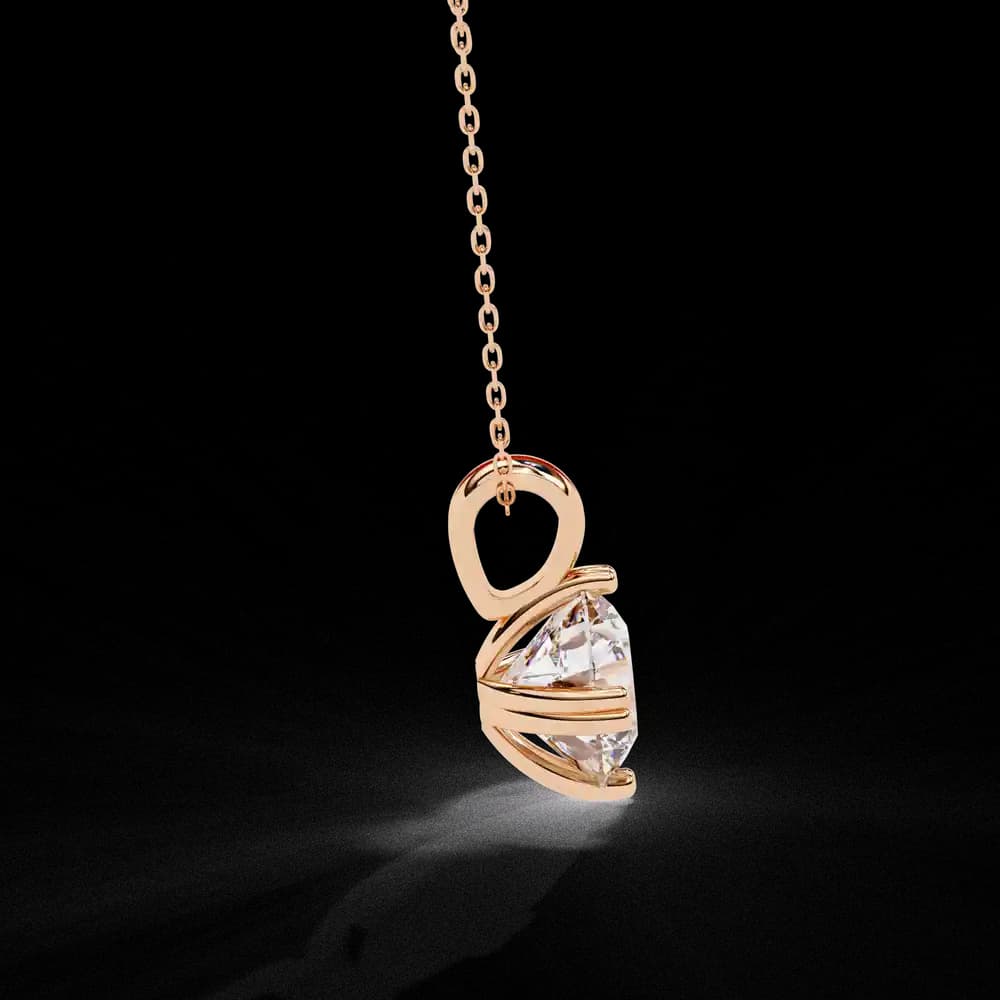 Petite Solitaire Lab Grown Diamond Pendant - Image 15 Petite Solitaire Lab Grown Diamond Pendant, view 15 of 16