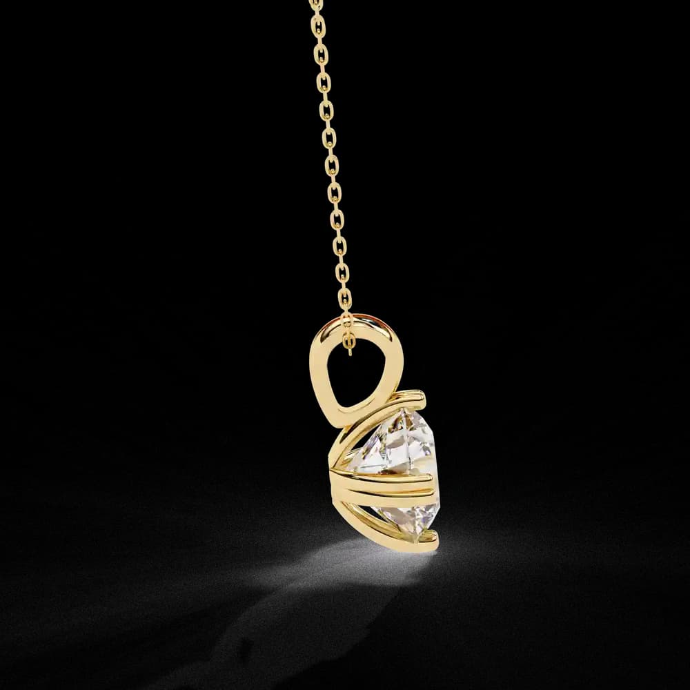 Petite Solitaire Lab Grown Diamond Pendant - Image 2 Petite Solitaire Lab Grown Diamond Pendant, view 2 of 16