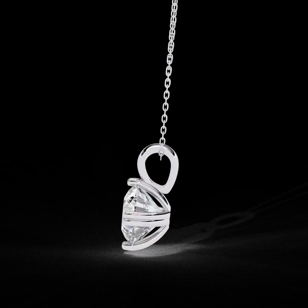 Petite Solitaire Lab Grown Diamond Pendant - Image 4 Petite Solitaire Lab Grown Diamond Pendant, view 4 of 16