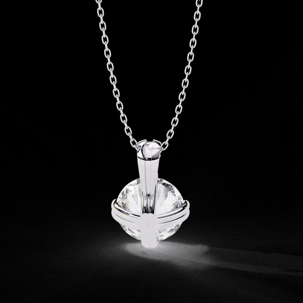 Petite Solitaire Lab Grown Diamond Pendant - Image 7 Petite Solitaire Lab Grown Diamond Pendant, view 7 of 16