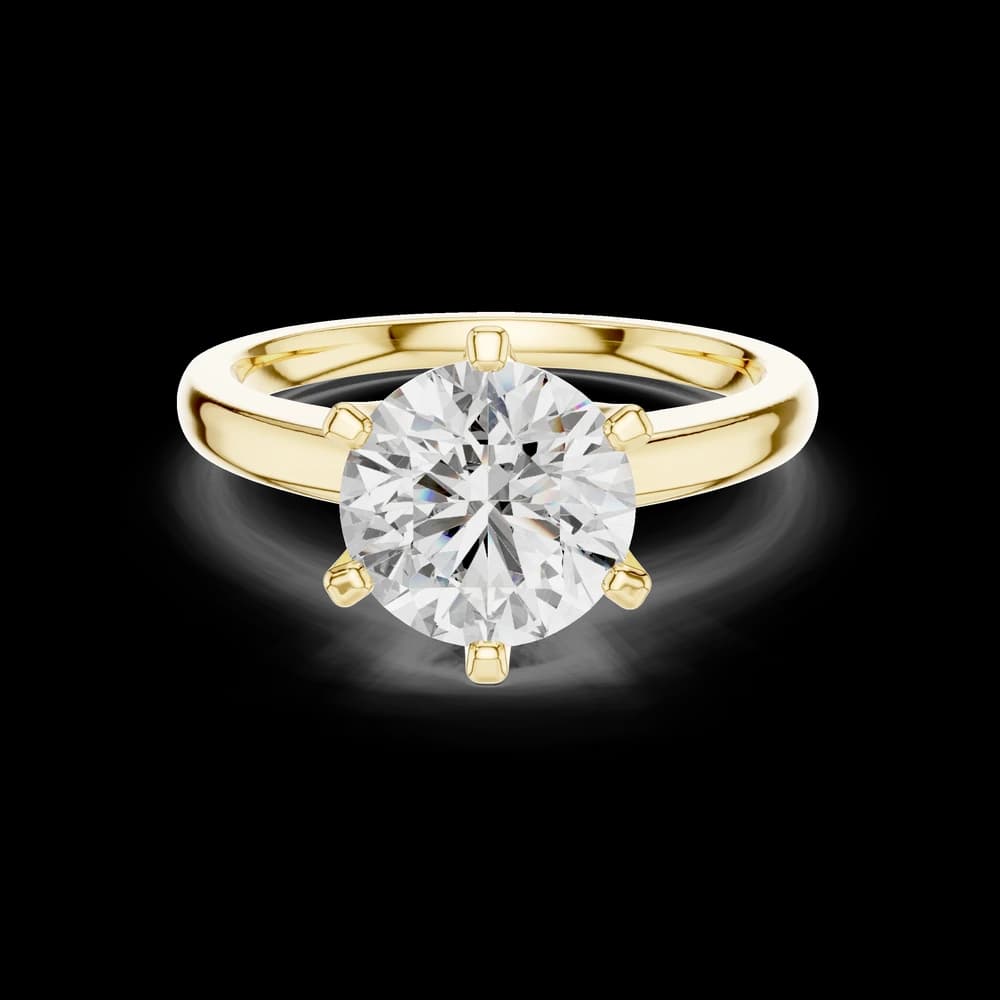 Round Solitaire Six-Prong Lab Grown Diamond Ring - Image 3 Round Solitaire Six-Prong Lab Grown Diamond Ring, view 3 of 6