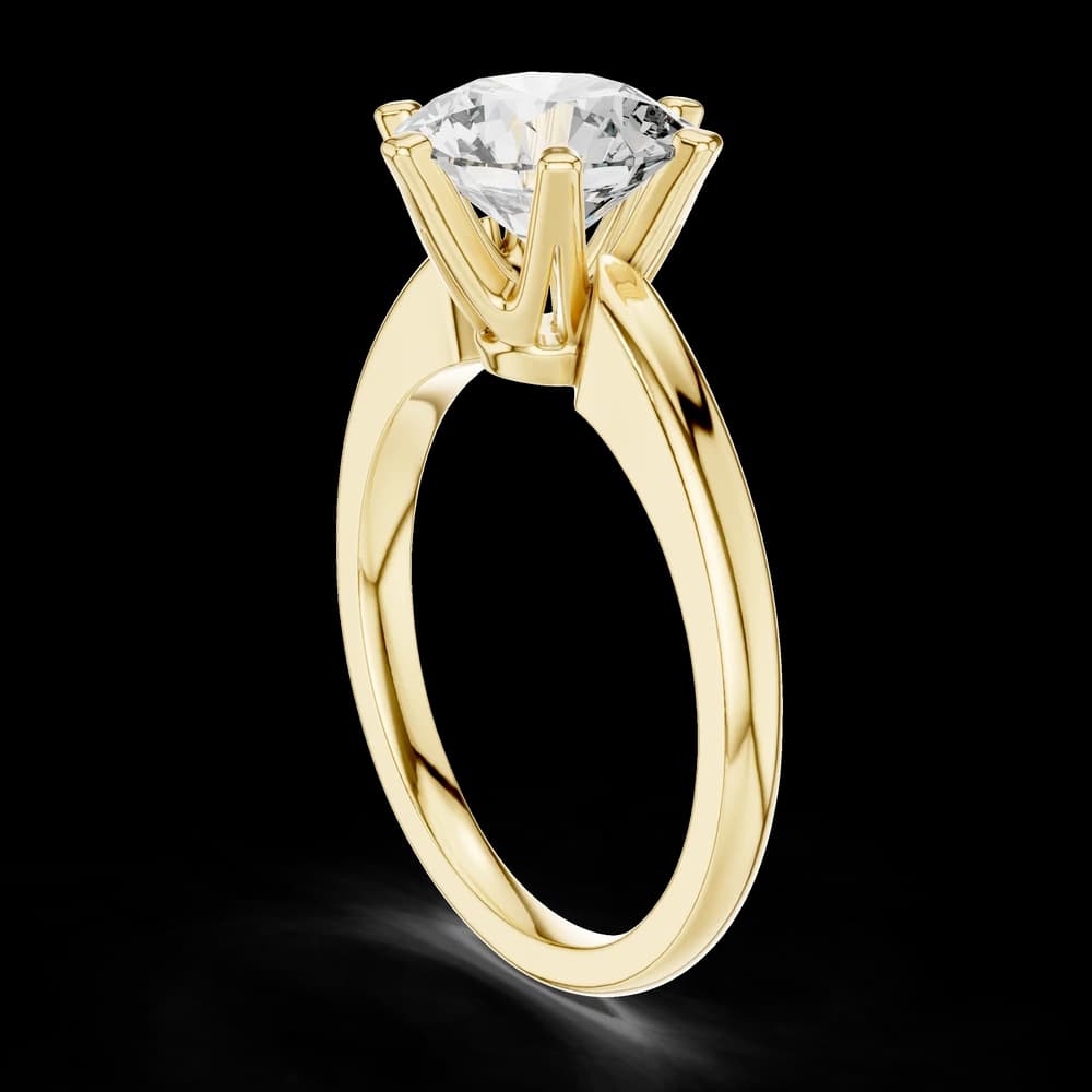 Round Solitaire Six-Prong Lab Grown Diamond Ring - Image 4 Round Solitaire Six-Prong Lab Grown Diamond Ring, view 4 of 6