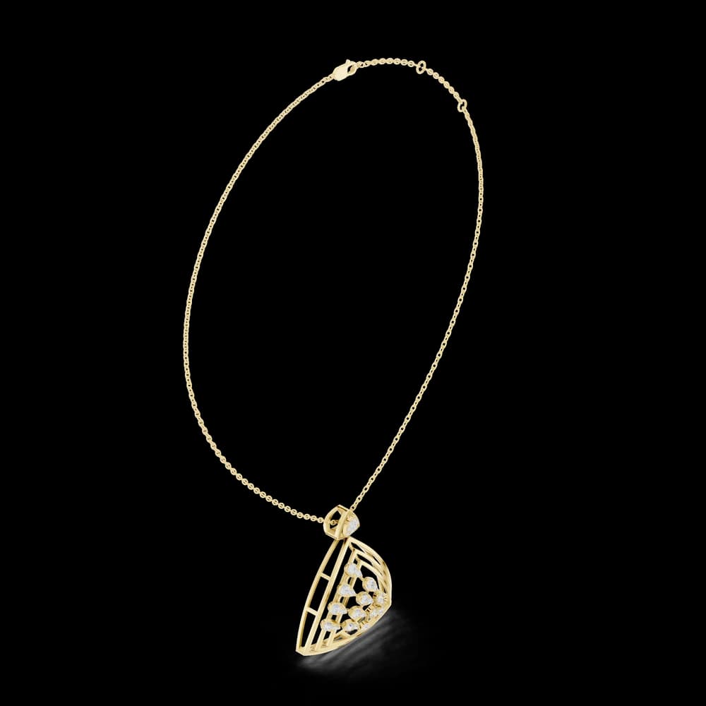 Phoenix Rising Lab Grown Diamond Drop Pendant - Image 4 Phoenix Rising Lab Grown Diamond Drop Pendant, view 4 of 6