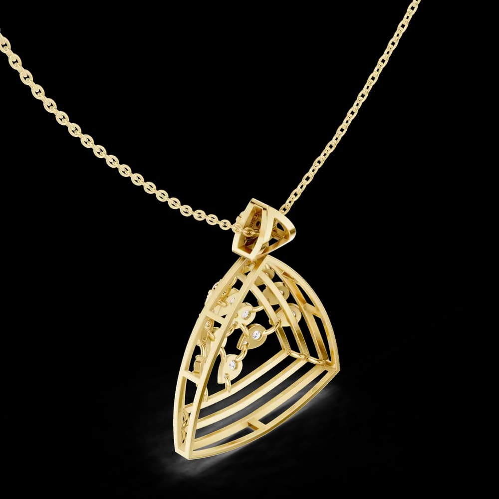 Phoenix Rising Lab Grown Diamond Drop Pendant - Image 5 Phoenix Rising Lab Grown Diamond Drop Pendant, view 5 of 6