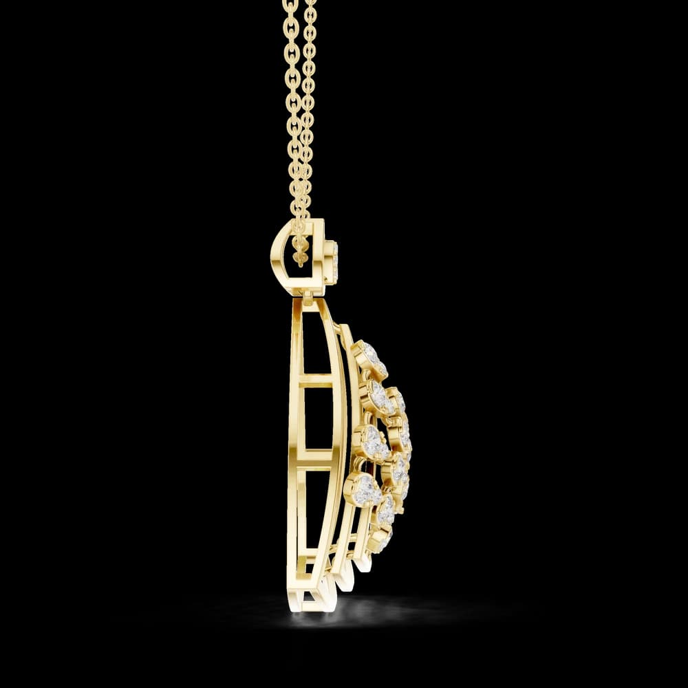 Phoenix Rising Lab Grown Diamond Drop Pendant - Image 6 Phoenix Rising Lab Grown Diamond Drop Pendant, view 6 of 6