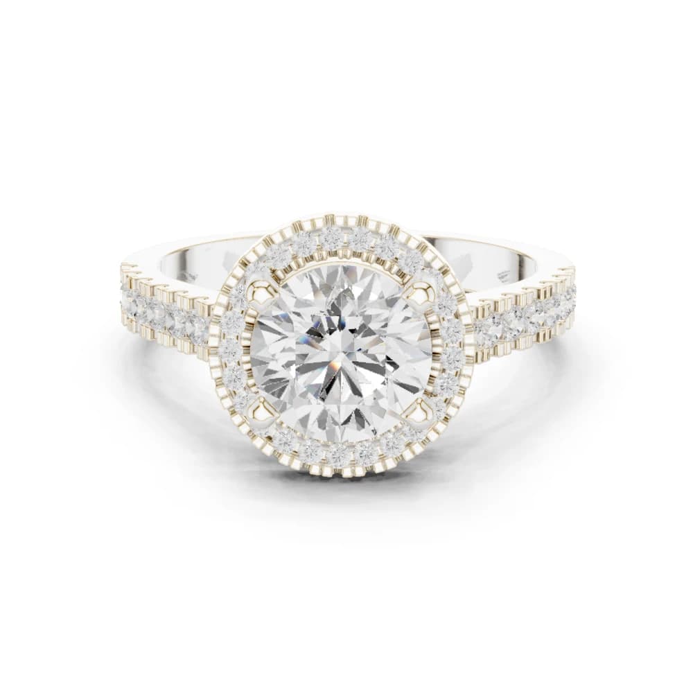 Pine Cone Lab Grown Diamond Channel Solitaire Ring - Image 2 Pine Cone Lab Grown Diamond Channel Solitaire Ring, view 2 of 10