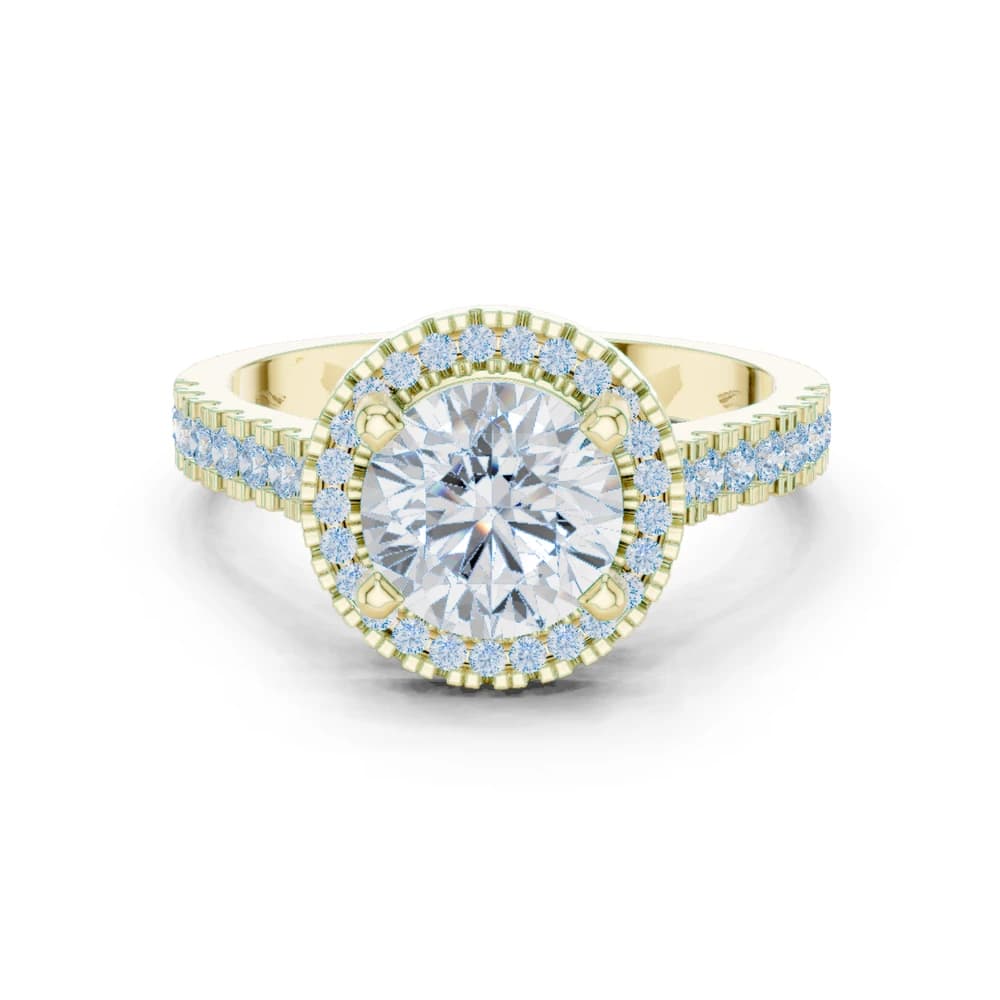 Pine Cone Lab Grown Diamond Channel Solitaire Ring - Image 3 Pine Cone Lab Grown Diamond Channel Solitaire Ring, view 3 of 10