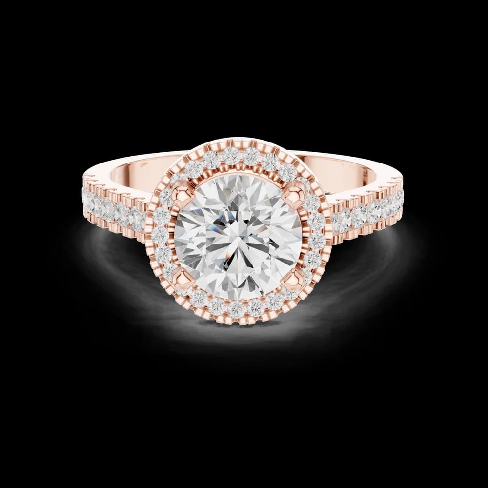 Pine Cone Lab Grown Diamond Channel Solitaire Ring - Image 4 Pine Cone Lab Grown Diamond Channel Solitaire Ring, view 4 of 10
