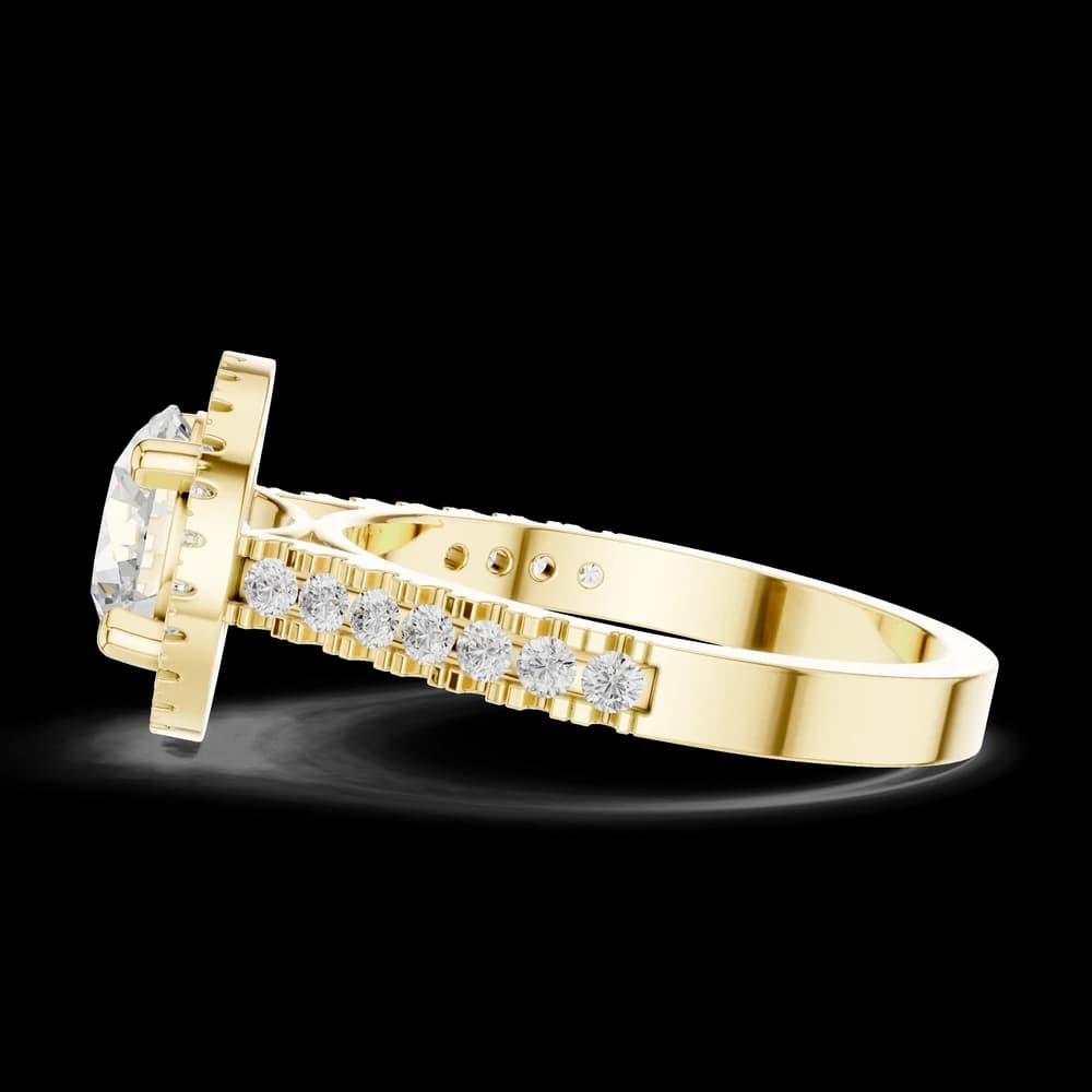 Pine Cone Lab Grown Diamond Channel Solitaire Ring - Image 10 Pine Cone Lab Grown Diamond Channel Solitaire Ring, view 10 of 10