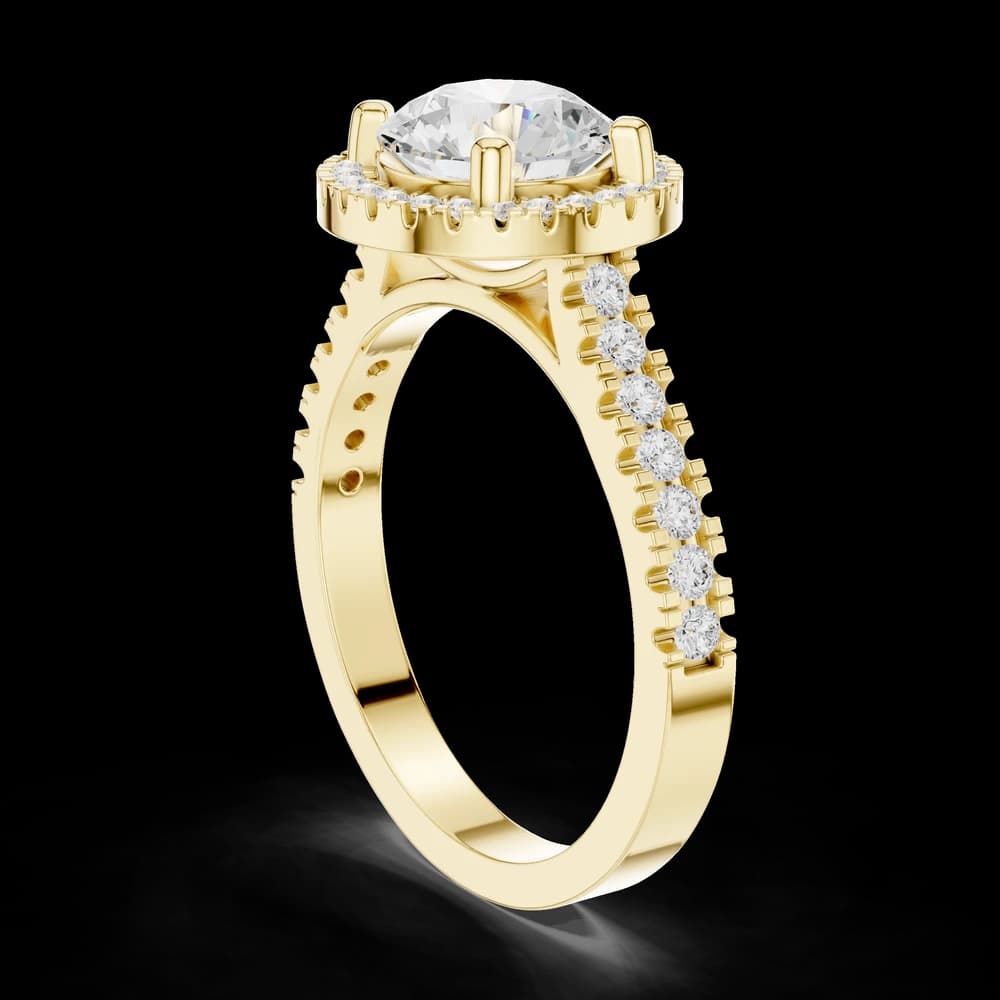 Pine Cone Lab Grown Diamond Channel Solitaire Ring - Image 7 Pine Cone Lab Grown Diamond Channel Solitaire Ring, view 7 of 10